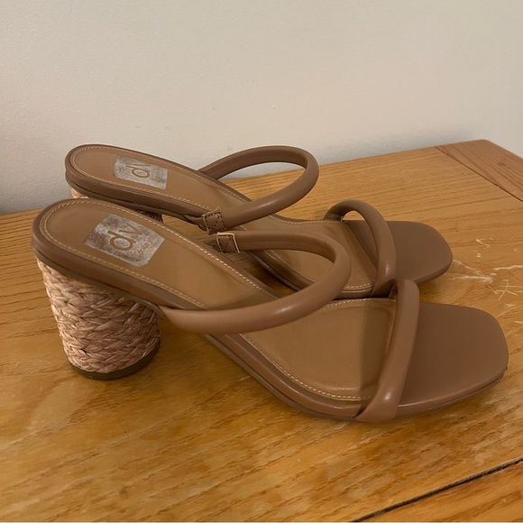 {DV Dolce Vita} Merrick Brown Strappy Slip-On Heels - Picture 2 of 8